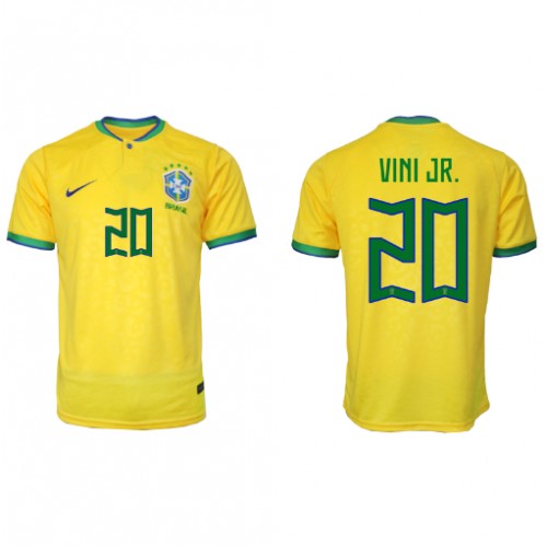 Brasil Vinicius Junior #20 Hjemmedrakt VM 2022 Kortermet Brasil Vinicius Junior #20 Hjemmedrakt VM 2022 Kortermet
